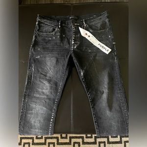 NWT Men’s Purple Brand Jeans - Sz 36 - Black Wash Metallic Silver